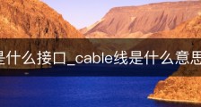 cable是什么接口_cable线是什么意思