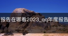 qq年度报告在哪看2023_qq年度报告在哪看2023链接