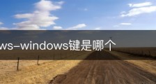 Windows-windows键是哪个