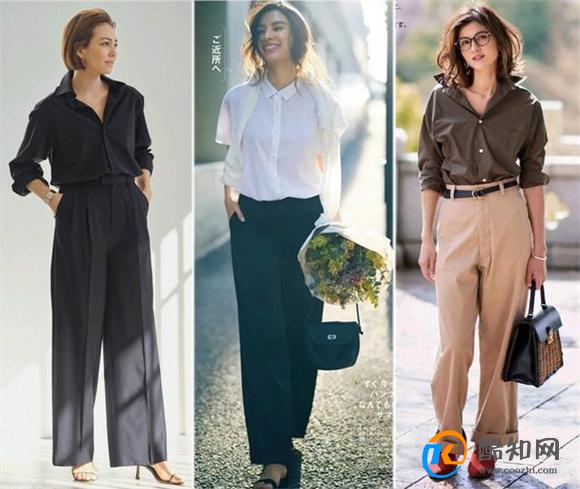 “衬衫+阔腿裤”不愧是“大女人”时髦组合 4种风格搭配 绝了 