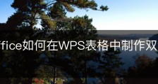 wps office如何在WPS表格中制作双斜线表头？