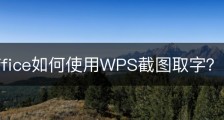 wps office如何使用WPS截图取字？