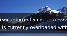 The server returned an error messageThat model is currently overloaded with other requests. You can 