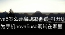 华为nova5怎么开启USB调试_打开USB调试设置教程|华为手机nova5usb调试在哪里
