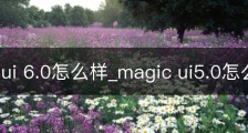 magic ui 6.0怎么样_magic ui5.0怎么样