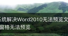 Win7系统解决Word2010无法预览文档,win10word预览窗格无法预览