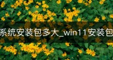 Win11系统安装包多大_win11安装包多大空间