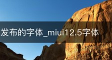 miui13发布的字体_miui12.5字体