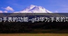 gt3华为手表的功能-gt3华为手表的功能看微信