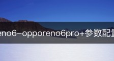 opporeno6-opporeno6pro+参数配置