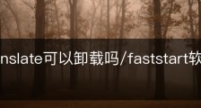 fasttranslate可以卸载吗/faststart软件可以卸载吗