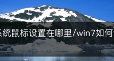 Win7系统鼠标设置在哪里/win7如何设置鼠标键盘