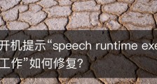 Win10开机提示“speech runtime executable已停止工作”如何修复？