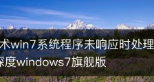 深度技术win7系统程序未响应时处理的办法是什么_深度windows7旗舰版