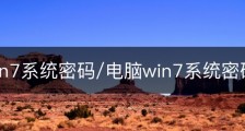 电脑win7系统密码/电脑win7系统密码重置